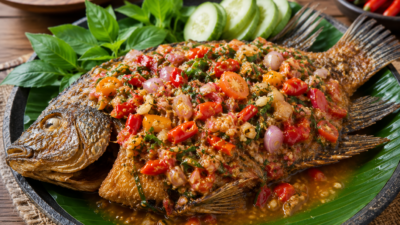 Pecak Ikan Nila, Kuliner Nusantara dengan Sensasi Pedas Segar yang Selalu Menggugah Selera